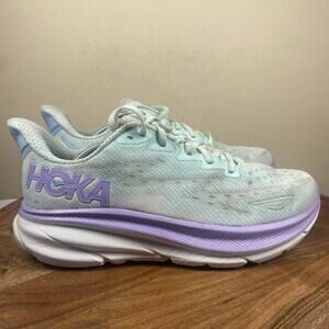 Hoka OneOne Clifton 9 Sunlit Ocean Womens Blue Size 9 Running Shoes 1127896 SOLM